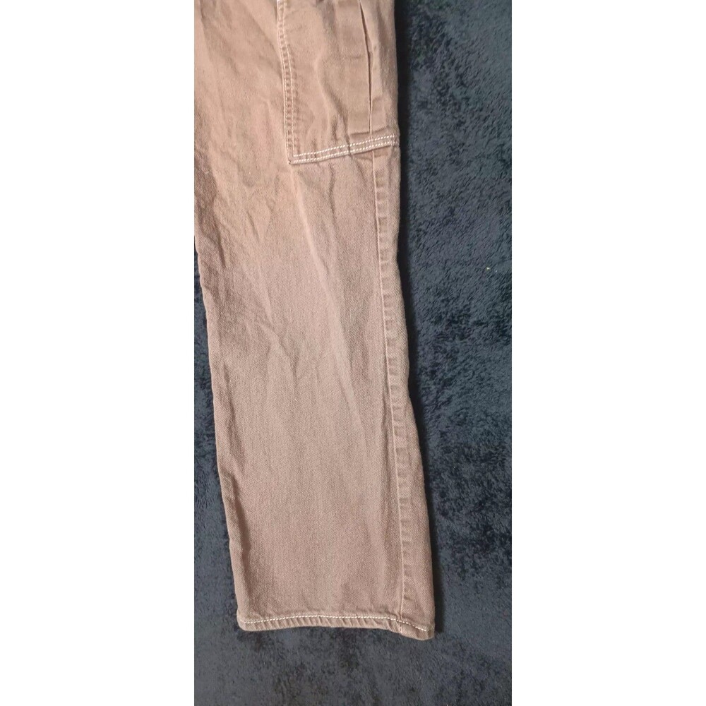 SONG Y2K 90s Boyfriend Cargo Utility Pants Juniors 5/27 Brown Gorpcore Cabincore - Picture 5 of 12